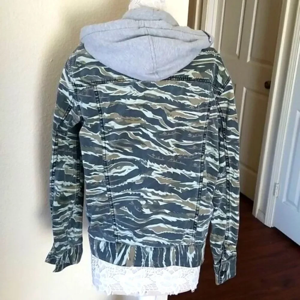 LRG Camo Hoodie Jacket‎ Gorpcore Adventurecore Size XL